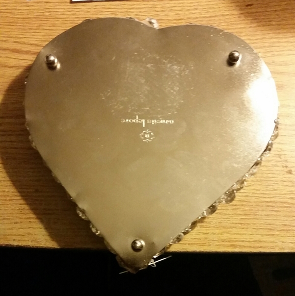 Nanette Lepore Crystal Heart Shaped Jewelry Tray Accessories Vanity - Picture 4 of 6